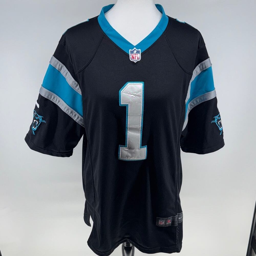 Nike Carolina Panthers NFL Cam Newton Embroidered Football Jersey Men's L